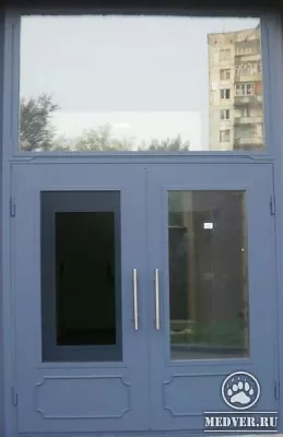 Тамбурная дверь с боковой и верхней вставкой-16